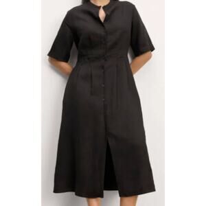 Everlane Black Linen 'Frolic' Dress sz 10